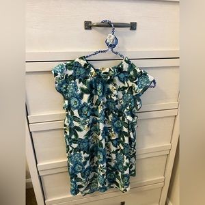 LOFT blue floral top